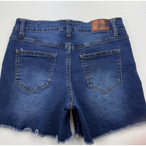 California Vintage Denim Shorts Size 9 Raw Hem Distressed - Picture 4 of 7